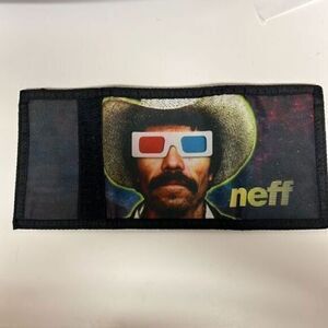 Neff Trifold Velcro Wallet , Cowboy wearing 3d glasses